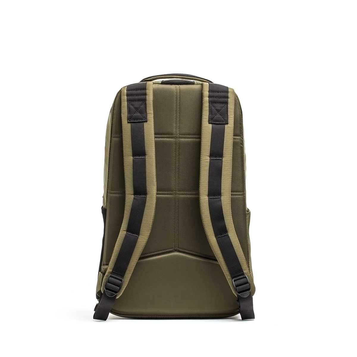 GORUCK Ranger Green rucking backpack with padded straps and durable design, rear view